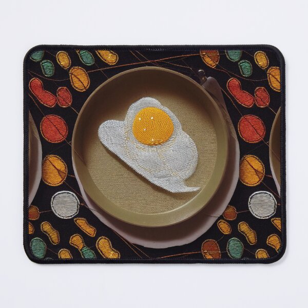 Item preview, Embriodery fried egg patch designed and sold by YeKnot.