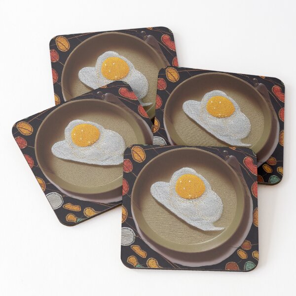 Item preview, Embriodery fried egg patch designed and sold by YeKnot.