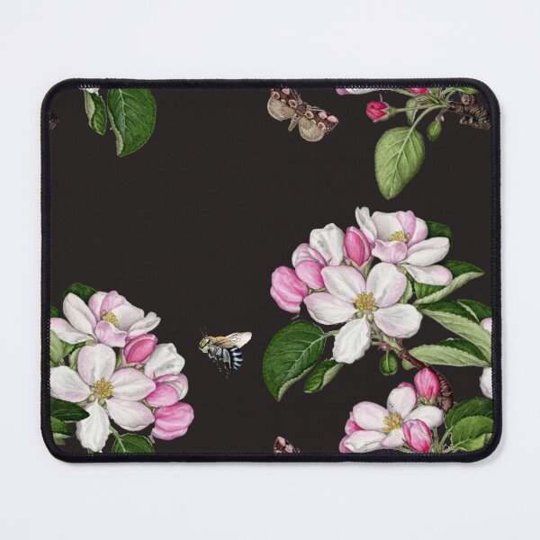 Item preview, Apple and Peach Moth with Australian Blue Banded Bee designed and sold by Corinne Alexa Jackson.
