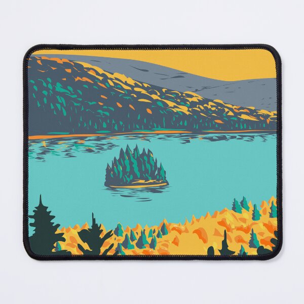 Item preview, Pines Island in Lake Wapizagonke Within La Mauricie National Park Quebec Canada WPA Poster Art designed and sold by patrimonio.