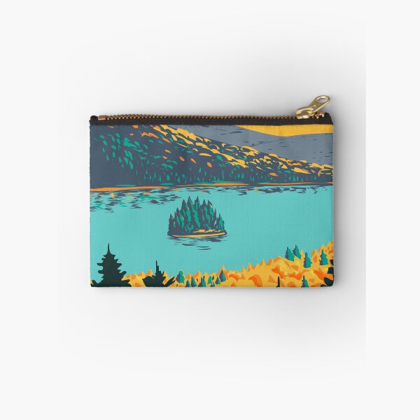 Item preview, Pines Island in Lake Wapizagonke Within La Mauricie National Park Quebec Canada WPA Poster Art designed and sold by patrimonio.