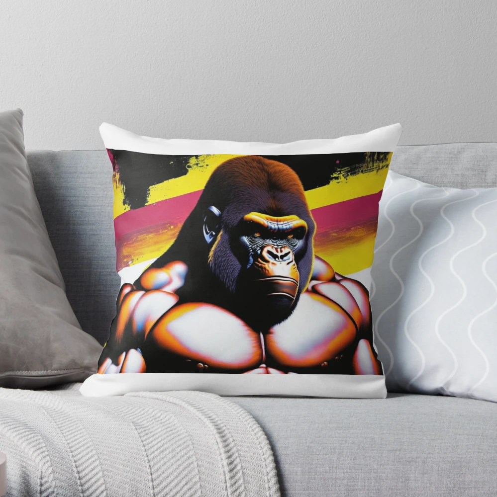 Gorilla Throw Pillows, Cases