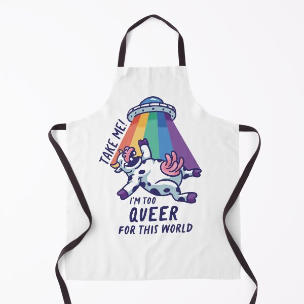 Item preview, Funny Queer Cow Space Abduction Gay Pride Design designed and sold by TangoCharlieNZ.
