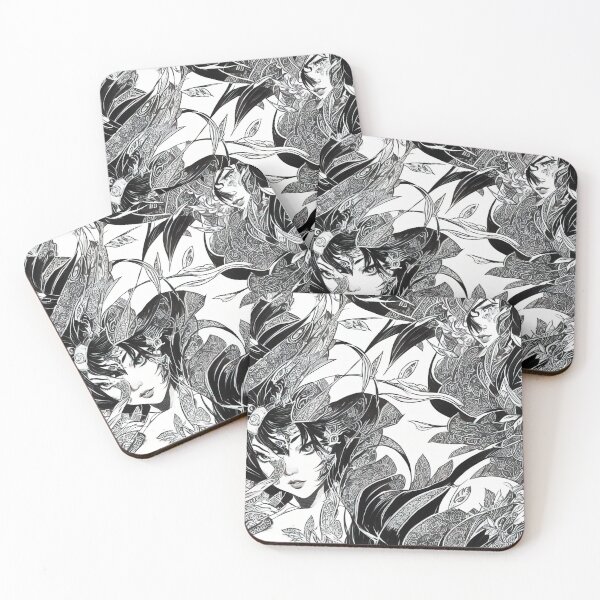 Item preview, Beautiful girl in leaves and flaps of fabric designed and sold by skyhealing.