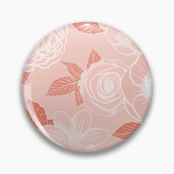 Item preview, Red tonal floral - pink background  designed and sold by LucyFaulke.