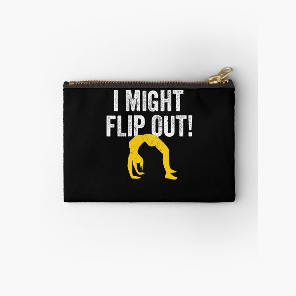 Item preview, Might Flip Out Yellow White Gymnastics Shirt for Gymanst, Cute Gift, Gymnastics Moms and Girls designed and sold by threadsmonkey.