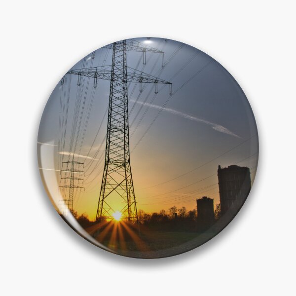 Item preview, Strommast im Sunset - Power pole in sunset - Ruhr area designed and sold by Ruhrpottpicture.