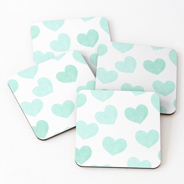 Item preview, Watercolor Hearts - Mint Green Palette designed and sold by Amy Brinkman.