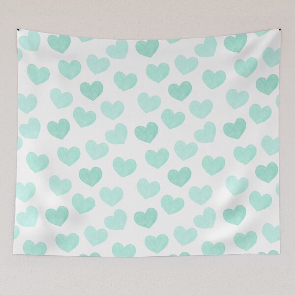 Item preview, Watercolor Hearts - Mint Green Palette designed and sold by Amy Brinkman.