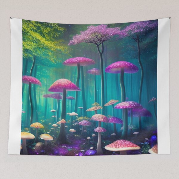 Artikelvorschau, Psychedelic Mushroom Forest #40 Part of the Psychedelic Mushroom Forest Collection entworfen und verkauft von Psychedelic Psychos.
