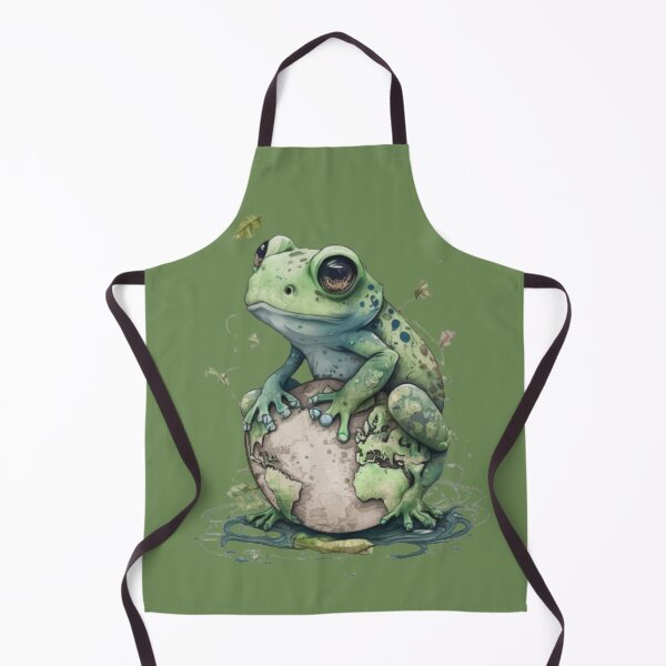 Item preview, Atychiphobia Illustration Cute Green Frog On Earth Essential designed and sold by alhociema.