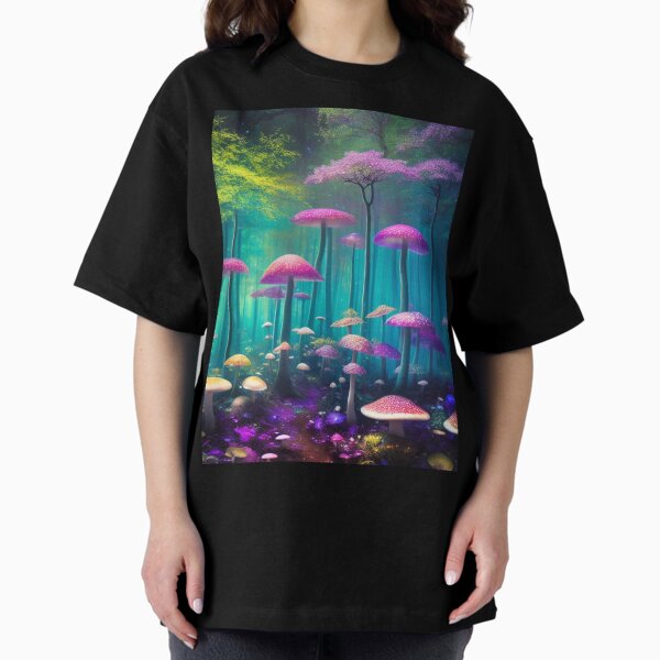 Psychedelic Mushroom Forest #44 Part of the Psychedelic Mushroom Forest Collection Oversized T-Shirt