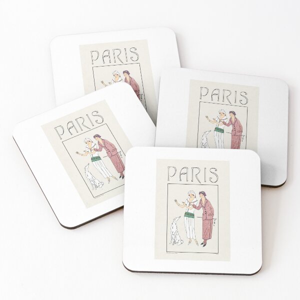 Item preview, French Fashion 1920s Print | Paris France Wall Art | Vogue Fashion Art Print | Art Nouveau Print | Dog Owner Print designed and sold by William A. McCarthy.