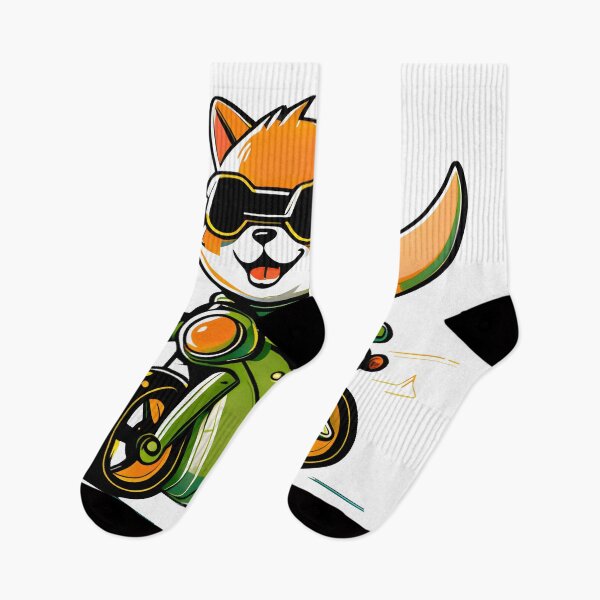 Item preview, Cute and Quirky Shiba Inu on a Motorcycle designed and sold by The Future Fables.