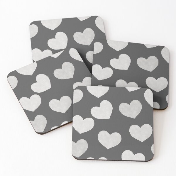 Item preview, Watercolor Hearts - Neutral and Charcoal Gray Palette designed and sold by Amy Brinkman.