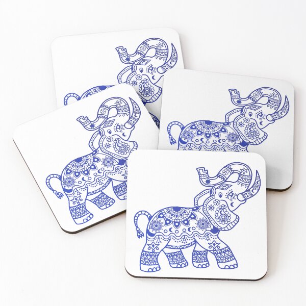 Item preview, Illustration of Mandala Elephant blue tones designed and sold by marco2r.