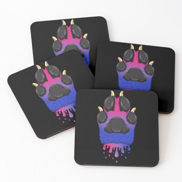 Item preview, LGBTQ+ Bisexual paw designed and sold by LukaCreatureArt.