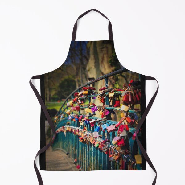 Item preview, Bridge with love locks in the park designed and sold by Ruhrpottpicture.