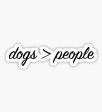 Pegatina perros> personas