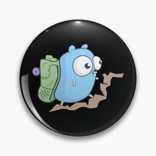 Item preview, The Go Gopher: Hiking (Black) designed and sold by hellkni9ht.