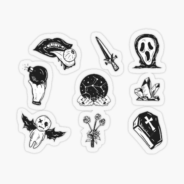 Aesthetic grunge sad sticker pack | Sticker