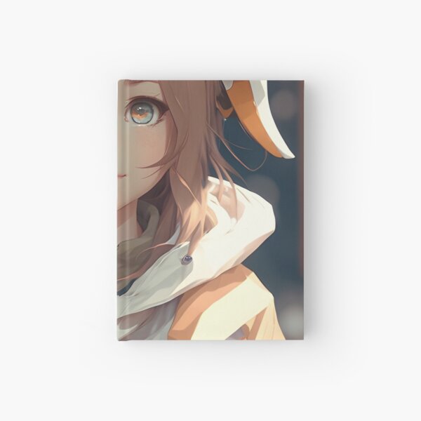 Cute anime girl Hardcover Journal