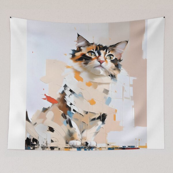Item preview, In the Moment: A content kitty oil painting designed and sold by KH-GardenEden.