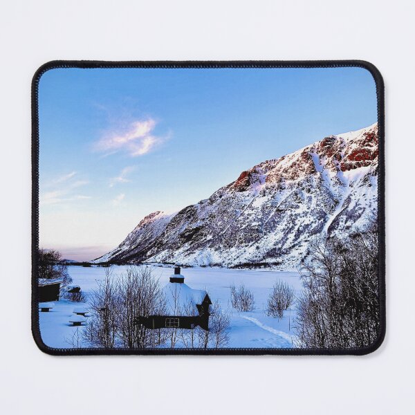 Item preview, Winter House on the Snowy Lake: Sunset designed and sold by gracehzhuang.