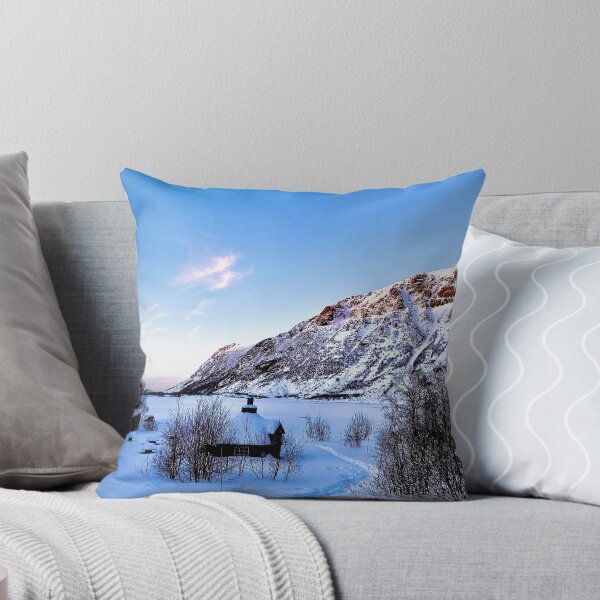 Item preview, Winter House on the Snowy Lake: Sunset designed and sold by gracehzhuang.