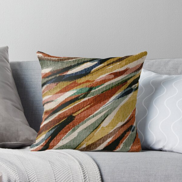 Artikel-Vorschau von Grafische Zebra-Streifen-Erdfarben-Rost-Gelb-Grün-Blau-Creme, designt und verkauft von jocelynsart.