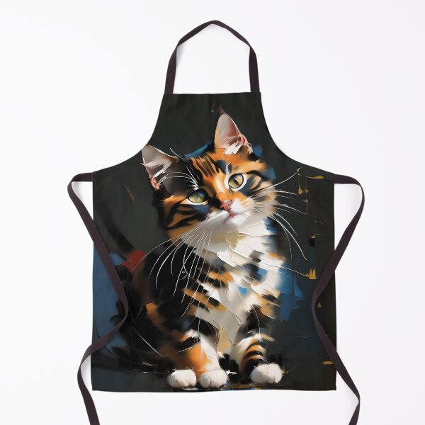 Item preview, Feline Grace: A sleek kitty oil painting designed and sold by KH-GardenEden.