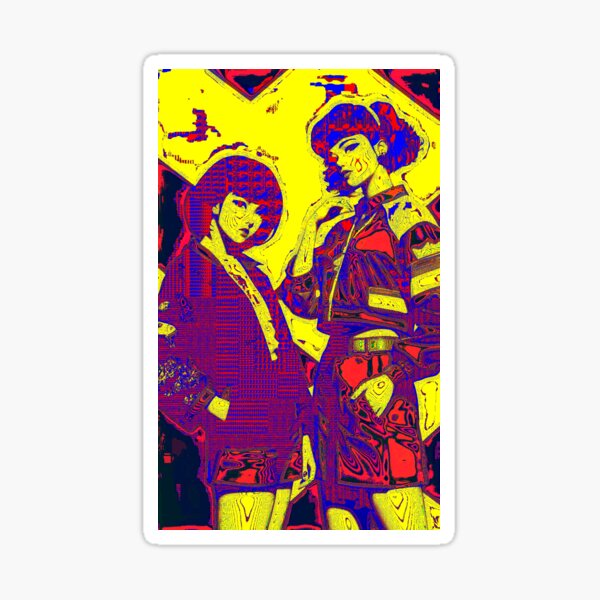 Full color anime girls aesthetics pop Sticker