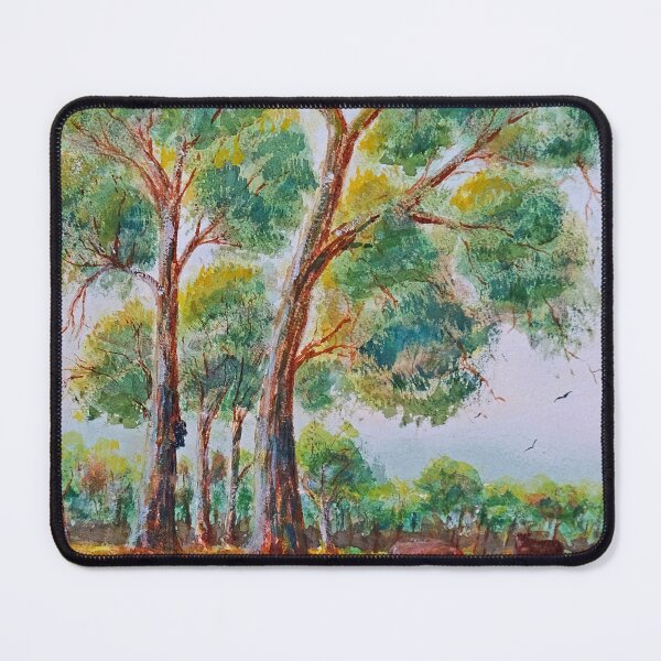 Item preview, Gumtrees and Cows - Watercolour designed and sold by Paul Gilbert.