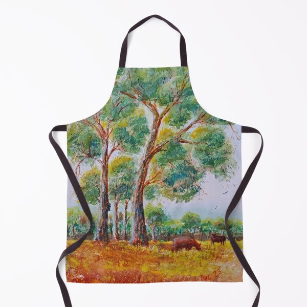 Item preview, Gumtrees and Cows - Watercolour designed and sold by Paul Gilbert.
