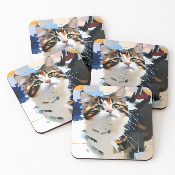 Item preview, In the Moment: A content kitty oil painting designed and sold by KH-GardenEden.