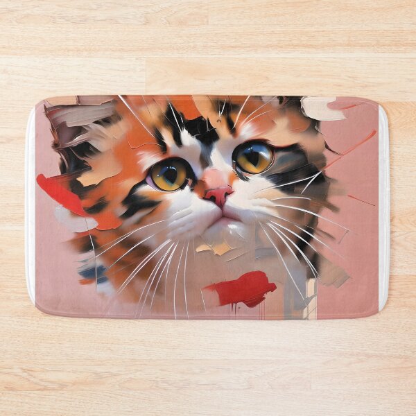 Item preview, Curiosity: A inquisitive kitty oil painting designed and sold by KH-GardenEden.