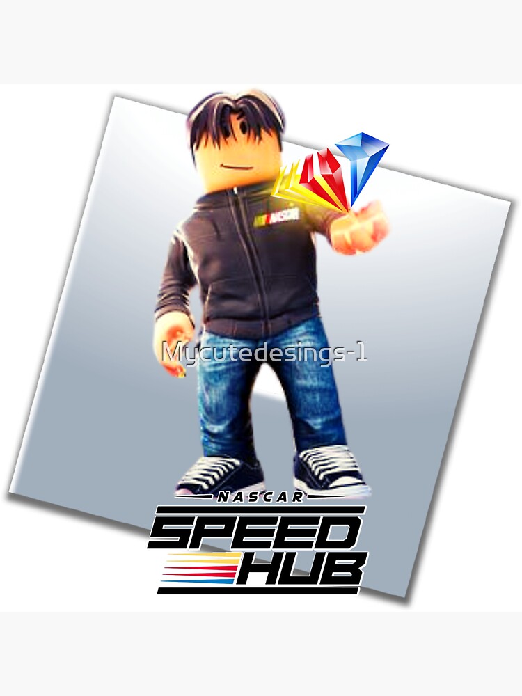 Logo NASCAR Speed ​​Hub. ROBLOX. 2023, NASCAR Roblox game. Gift Ideas  Sticker for Sale by Mycutedesings-1