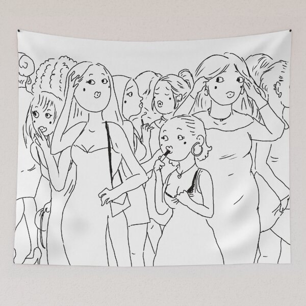 Item preview, Girls in the bathroom  designed and sold by Emma Raven.
