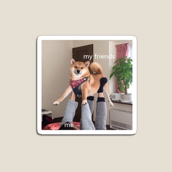 Item preview, Supporting Friends Shiba Meme designed and sold by bartzlaura.
