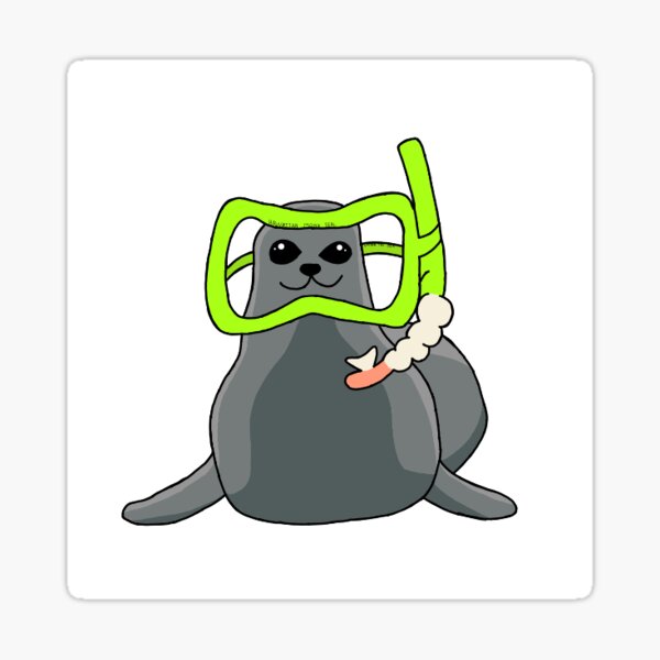 Item preview, Snorkeling Hawaiian Monk Seal designed and sold by UndertheSeaOSU.