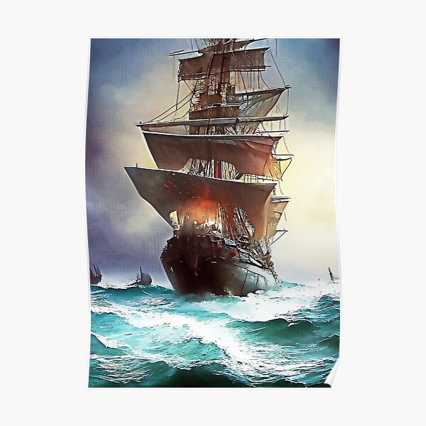 "Queen Anne's Revenge Pirate Ship" Poster for Sale by the-alfiere ...