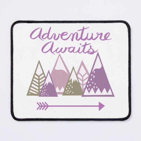 Item preview, Adventure awaits - pink mountains designed and sold by MoodWriting.
