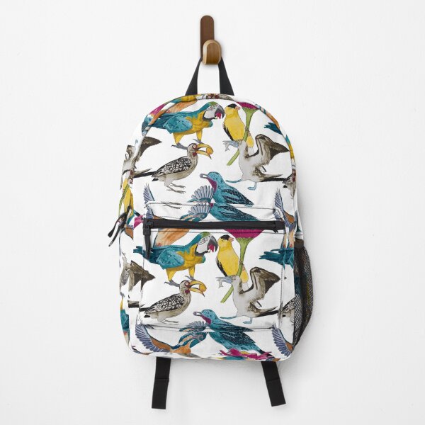 Item preview, Bird Feeding Frenzy Watercolour White designed and sold by Nicky Rollings.