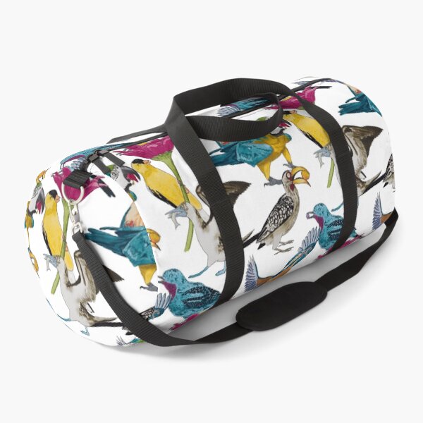 Item preview, Bird Feeding Frenzy Watercolour White designed and sold by Nicky Rollings.