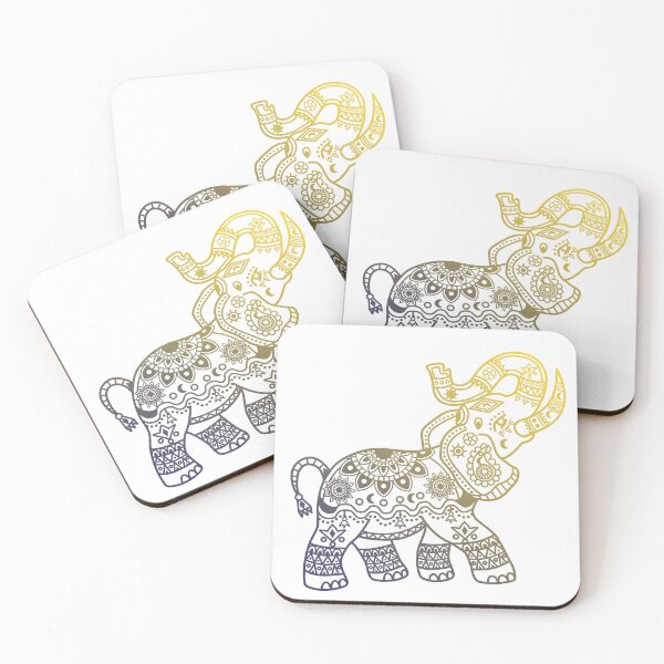 Item preview, Illustration of Mandala Elephant yellow brown tones designed and sold by marco2r.