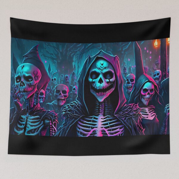 Item preview, Rave To The Grave Cyberpunk Skeleton Rave Party designed and sold by RaveToTheGrave.