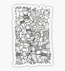 Christmas Stocking Patterned Doodle Sticker