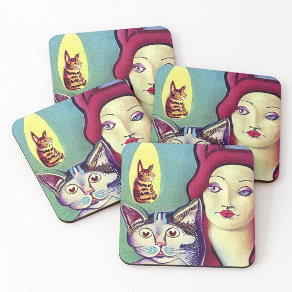 Item preview, Woman and cat. Surrealism. designed and sold by Natalia-Vlad.