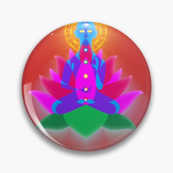 Item preview, Chakra System Lotus Flower Yogi Design Sticker designed and sold by ElzbietMakowski.