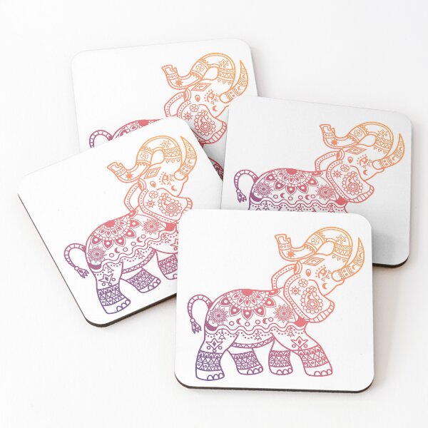 Item preview, Illustration of Mandala Elephant red and orange tones designed and sold by marco2r.
